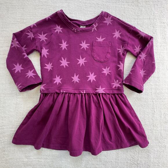 Tea Collection Purple Star Sweatshirt Dress - Picture 1 of 3